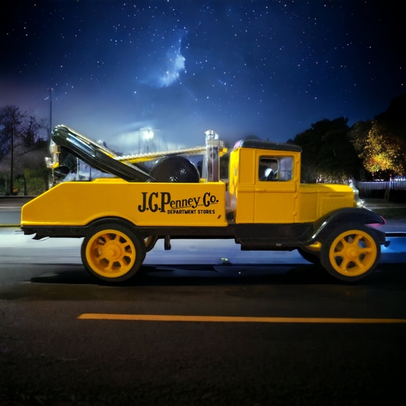 Vtg 91 Ertl Collectibles 1931 HAWKEYE WRECKER JC Penny Co 1:33 Die Cast Bank/Key - Picture 3 of 11